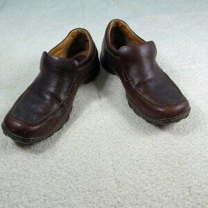 Born Brown Leather Loafers Shoes M6306 Size 10